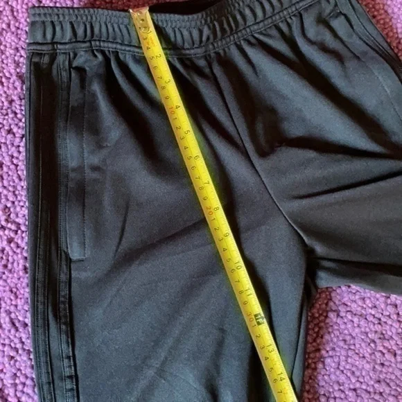 NWT Adidas soccer track training joggers skinny pants unisex black on black XS - Picture 8 of 10